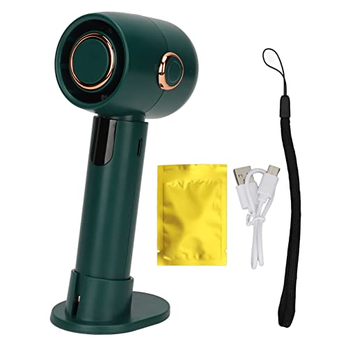 Pilipane Smart Digital Display Handheld Turbine Lüfterlüfter blattloser stiller USB tragbarer Mini -Desktop -Elektrofächer für Büro -Heimreisen (Grün) von Pilipane
