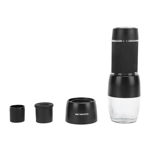 Pilipane Tragbare Kaffeemaschine Handdruck 18Bar 2 in 1 Kapseln gemahlene Kaffeeextraktion Tropfkaffee Braumaschine für Heimreise RV Abs Sus Material 19.8x7.1x7.1cm von Pilipane