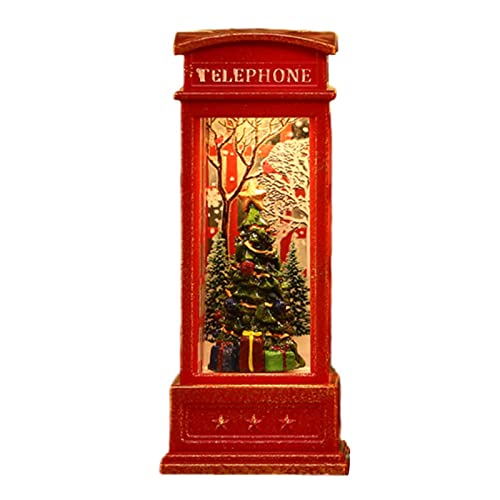 Pilipane Weihnachts-Schneekugel-Laterne, Telefonzellen-Design Für Festliche Bar Und KTV-Dekoration(Telefonzelle [Weihnachtsbaum]) von Pilipane