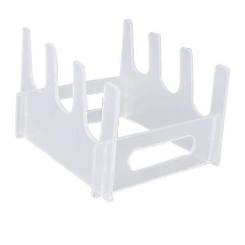 Platten- und Teller -Geschirr Display Stand Acryl Premium robuste platzsparende Küchenorganisatorin für Haushalte Restaurants RVS 4 Stück (3 Schicht) von Pilipane