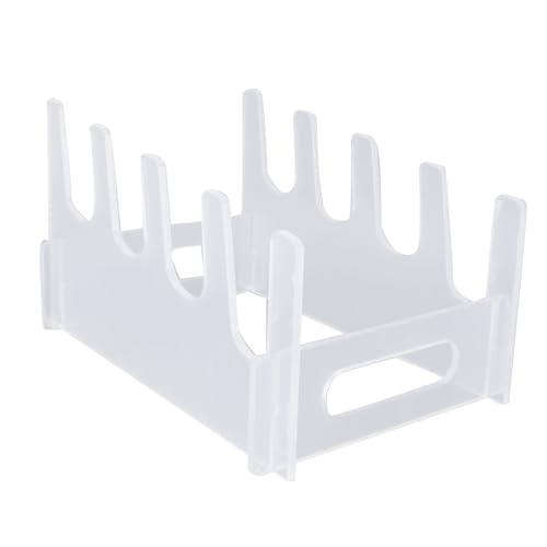 Platten- und Teller -Geschirr Display Stand Acryl Premium robuste platzsparende Küchenorganisatorin für Haushalte Restaurants RVS 4 Stück (4 Tier) von Pilipane