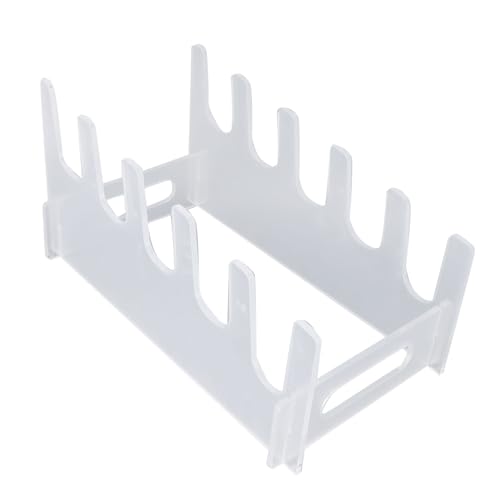 Platten- und Teller -Geschirr Display Stand Acryl Premium robuste platzsparende Küchenorganisatorin für Haushalte Restaurants RVS 4 Stück (5 Tier) von Pilipane