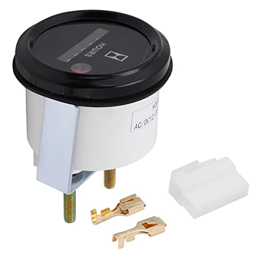 Quartz Stunde Messgerät Tester genau 6 -stelliges Display rund wasserdicht für Bootswagen -LKW -Motor Industrie -Timing -Gerät 12V 36 V DC AC von Pilipane