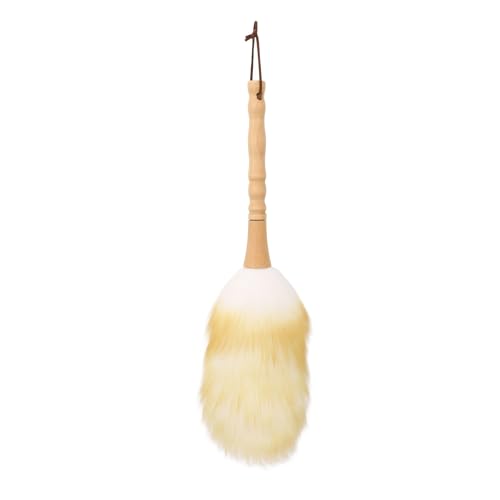 Reinigung der Pinsel Duster Multifunktionales Holzgriff Lambswool Duster für Jalousien Tisch Klavier (Kurzer Griff) (Langer Griff) von Pilipane