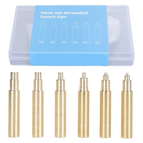 -Set-Einsatz-Tipps Messing Lötkolben Spitzen Universal 936 Standard für FX 888D Weller SP40NKUS 3D-Drucker-Einschub-Tipps M2 M 2, 5 M3 M4 M5 M6 mit Aufbewahrung sbox von Pilipane