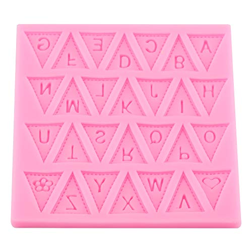 Pilipane Silikon-Backform,Silikonform Für Kuchendekoration Und Backen, Buchstaben-Flaggen-Form – Kreieren Sie Schokolade, Fondant Und Mehr Mit Buchstaben-Flaggen von Pilipane