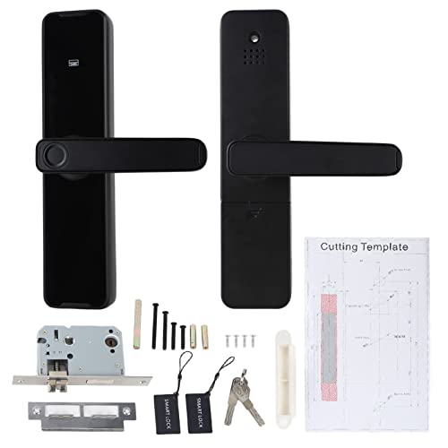 Smart Lock Keyless -Eintrag Fingerabdruck Passwort Touchscreme Tastatur App Remote Control Digitales Smart Lock für Metall -Holztüren ABS 25 x 6 x 7 5 cm von Pilipane