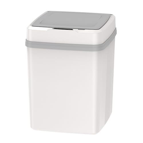 Smart Müll kann automatischer Bewegungssensor stiller Müllbehälter mit Deckel für Badezimmer Wohnzimmer Büro 12l umweltfreundlich Plastik von Pilipane