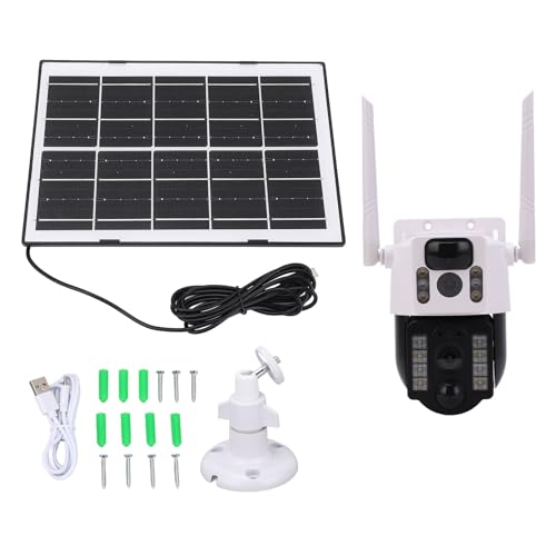 Solar -Überwachungskamera Wireless Outdoor 4MP 2K Dual Objektivbewegungserkennung Intelligenter Alert 2 Wege Gespräch WLAN -Überwachung mit Solarpanel für Hausgartensicherheit von Pilipane
