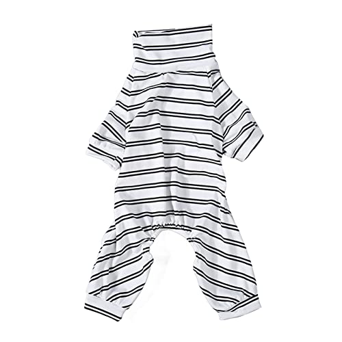 Streifen Hund Pyjamas modisch niedliche weiche, komfortable leichte Hundesuitenuit Hochkragen Design für Innen- und Außenaktivitäten Polyester Stoff (M) von Pilipane