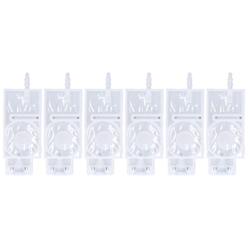 Tintendämpfer Lösungsmittel Tintenstrahlkopfersatz 6PCS PP Material Tintendämpfer für XP600 Drucker Schützen Sie Druckkopf vor Verstopfung Glattes Tintenfluss Standard Größe 4mm x (Weiß) von Pilipane