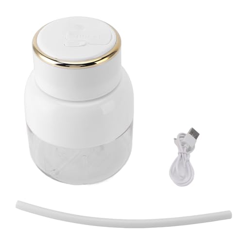 Tragbarer Mixer USB wiederaufladbar 800 ml Personal Blender Cup Elektrik Juicer für Home Office Fitnessstudio Camping Travel Food Grade PC Plastik 11x16 cm (Weiß) von Pilipane