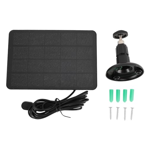 Überwachungskamera Solarpanel Hocheffizienz 4W 5V Monokristalline Solarladegerät kompatibel mit ARLO Pro 4 Ultra 2 Pro 3 Ultra Pro 5S Pro 3 Für Innenüberwachung im Freien in (Schwarz) von Pilipane