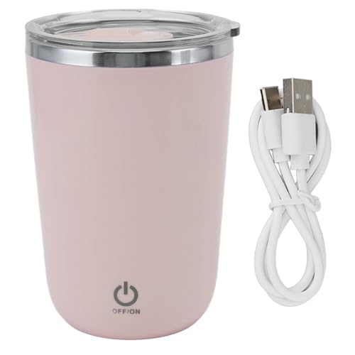 USB Electric Mixing Cup 350 ml Leckdosen automatisch rührende Tasse selbst rühren Kaffeetasse (Rosa) von Pilipane