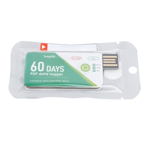 USB-Temperatur-Datenlogger Recorder wasserdicht Einweg 60 Tage Überwachung der großen Speicher kapazität für Kühlkette Transport Lager Logistik ABS Material 12g Gewicht von Pilipane