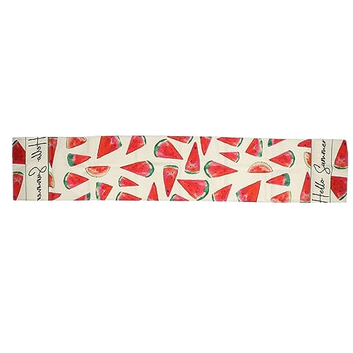 Wassermelonen -Tischdecke Leinenquadrat romantischer Tischdeckel Dekorative Haushaltsfutter 180 cm Länge Weichwaschbar wiederverwendbar für Partys Hochzeiten Picknicks von Pilipane