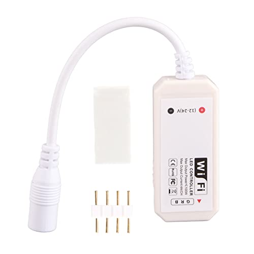 WiFi RGB LED Strip Controller Smartphone App Control DC12 24V für Heimkino -Beleuchtung weißer Kunststoff 17G von Pilipane
