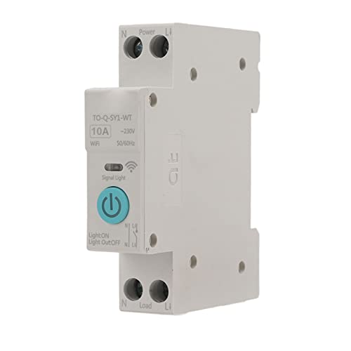 WiFi Smart Switch Breaker Wireless Fernbedienung DIN35 Rail Timer Countdown Weiß 230 V für Smart Home Automation Elektrische Steuerung (10a) von Pilipane