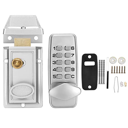 Mechanisches Digitales Codeschloss,Wasserdichtes Tastatur Riegel Türschloss mit Griff, Sicherheitszubehör Für Haustüren, Zuhause und Büro, Torschloss Torschlösser für Den Außenbereic von Pilipane