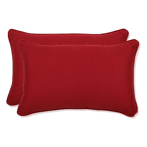 PERFECT PILLOW Kissen Perfekte Dekorative Rot Massiv Toss Kissen, 2er Pack, rot, Rechteckig von Pillow Perfect