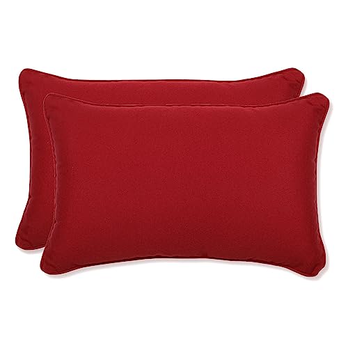 Perfect Pillow Kissen Perfekte Dekorative Rot Massiv Toss Kissen, 2er Pack, rot, Rechteckig von Pillow Perfect