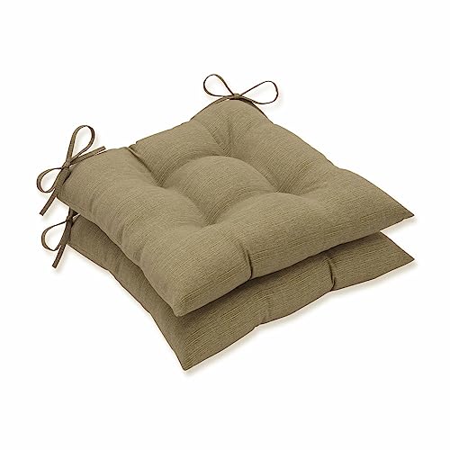PERFECT PILLOW Kissen Taupe-Perfekt Strukturierte massiv getuftet Sitzkissen, 2er Pack von Pillow Perfect