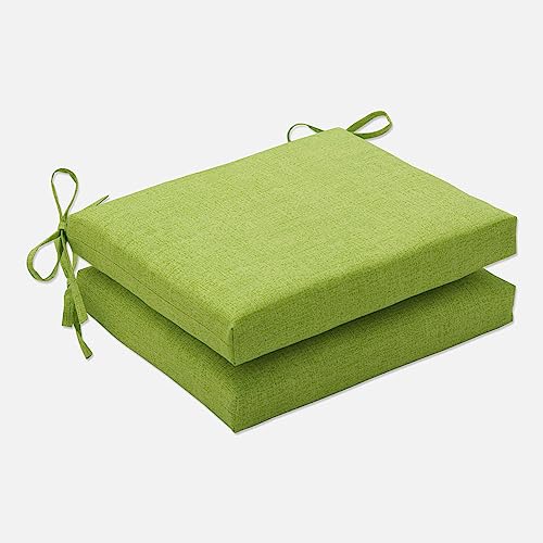PERFECT PILLOW Kissen perfekt Indoor/Outdoor Grün strukturiertes Solid Square Sitzkissen, 2er Pack von Pillow Perfect