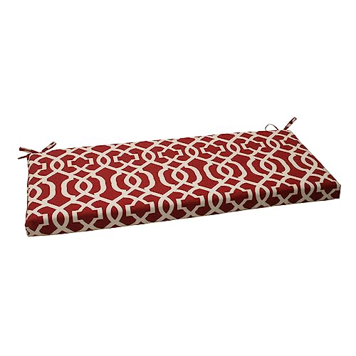PERFECT PILLOW Trellis Indoor/Outdoor Sofa Setee Bench Swing Cushion with Ties Wetter-und lichtbeständig, Synthetik, Red New Geo, 18" x 45" PERFECT PILLOW Trellis Indoor/Outdoor Sofa Setee Bench Swing Cushion with Ties Wetter-und lichtbeständig, Synthetik, Red New Geo, 18" x 45" von Pillow Perfect