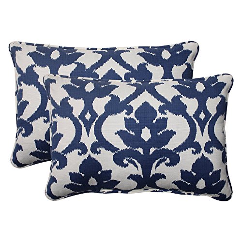 Perfect Pillow Kissen Bosco-Perfekt mit übergroßen rechteckig Überwurf Kissen, Marineblau, Set von 2 von Pillow Perfect