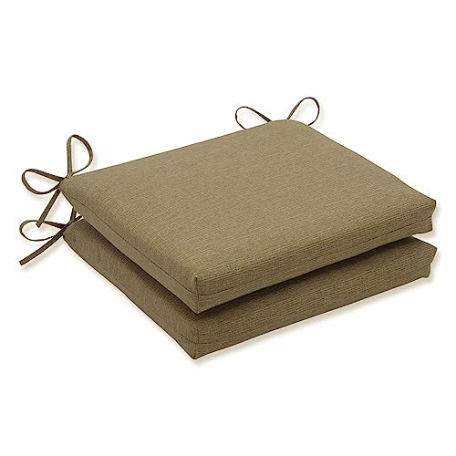 Perfect Pillow Kissen Taupe-Perfekt Strukturierte Solid Square Sitzkissen, 2er Pack von Pillow Perfect