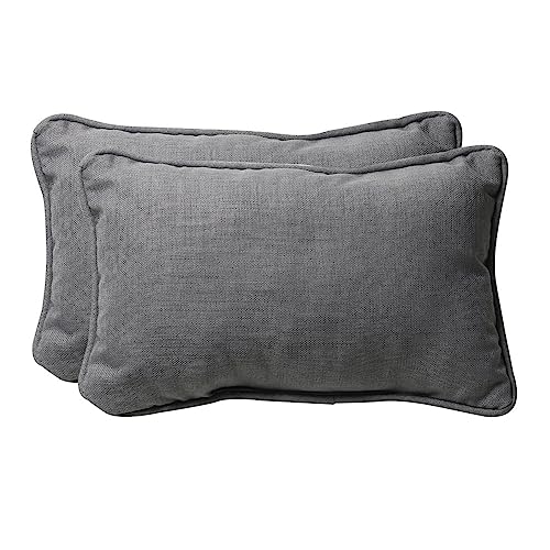 Pillow Perfect Dekokissen, rechteckig, strukturiert, Grau, 2 Stück von Pillow Perfect