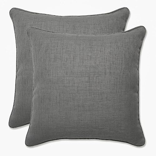Pillow Perfect Dekokissen, strukturiert, quadratisch, Grau, 2 Stück von Pillow Perfect