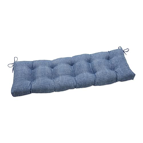 Pillow Perfect Indoor Tory Sitzbank-Schaukelkissen, gesteppt, Denim, 152 x 45 x 12 cm, Blau von Pillow Perfect