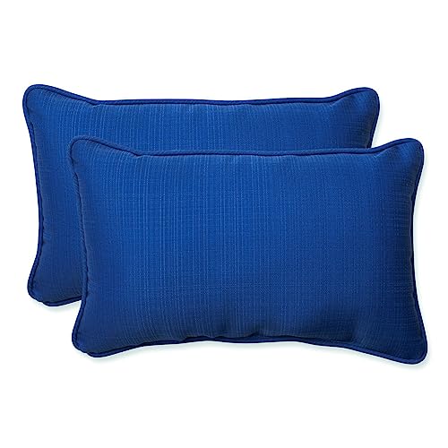 Pillow Perfect Outdoor/Indoor Corded Rechteckiges Überwurfkissen, 29,5 cm Fresco Blau, 45,72 cm, 2 Stück von Pillow Perfect