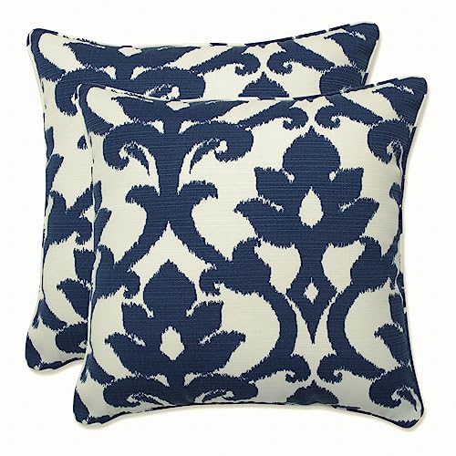 Pillow Perfect Outdoor Bosco Wurfkissen mit Kordelzug, 47 cm, Marineblau, 2 Stück von Pillow Perfect