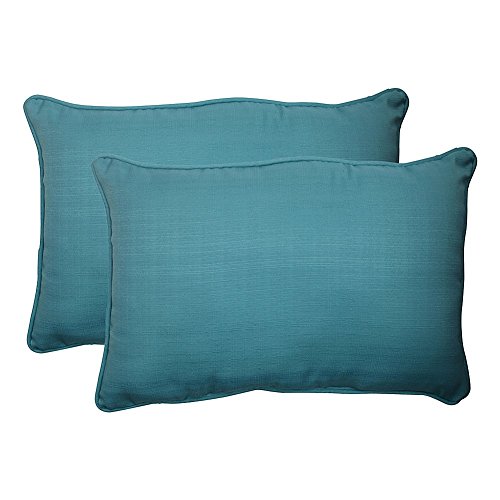 Pillow Perfect Outdoor Forsyth Übergroßes rechteckiges Überwurfkissen, Türkis, 2 Stück Pillow Perfect Outdoor Forsyth Übergroßes rechteckiges Überwurfkissen, Türkis, 2 Stück von Pillow Perfect