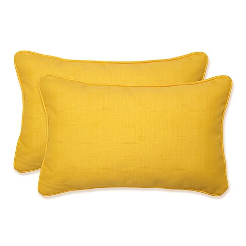 Pillow Perfect Outdoor Fresco Kissen, rechteckig, Gelb, 2 Stück von Pillow Perfect