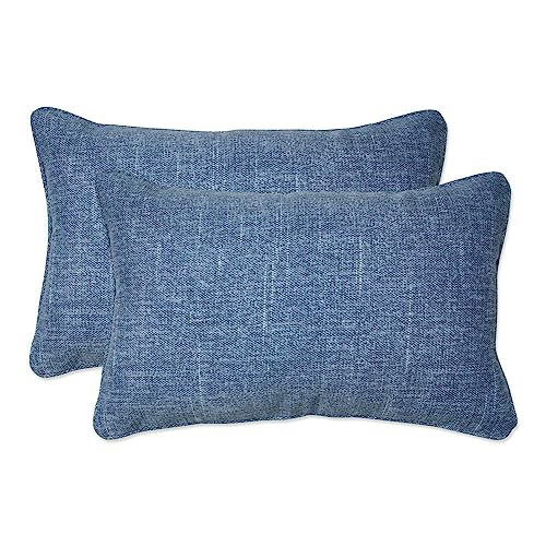 Pillow Perfect Outdoor | Indoor Tory Denim Rectangular Throw Pillow (Set of 2), 11.5 X 18.5 X 5, Blue von Pillow Perfect