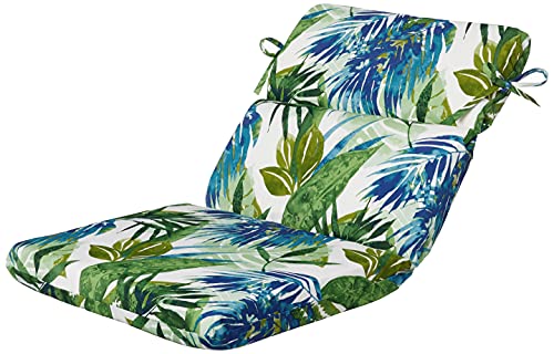 Pillow Perfect Sitzkissen für Außen- und Innenbereich, abgerundete Ecken, Blau/Grün von Pillow Perfect