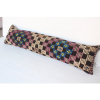 10x40 Kelim Kissen, Langes Bettkissen, Ethno Kissenbezug, Boho Sitzkissen/P-3674 von Pillow2Go