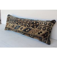 12x30 Vintage Teppich, Lendenkissen, Dosemealti Nomadenteppich, Handgewebter Kissenbezug/P-3664 von Pillow2Go