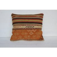 Kelim Kissenbezug, Ethno Kissen, Boho Style Wolle 16x16/P-2223 von Pillow2Go