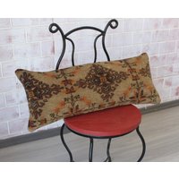 Lumbar Teppichkissen 12x30 Kissenbezug, Ethno Teppichkissen, Vintage Handgewebte/P-3654 von Pillow2Go