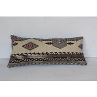 Vintage Kelim Kissen, Ethno Kissenbezug, Jijim Weißes Kissen , Besticktes/P-3642 12x26 von Pillow2Go