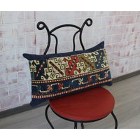 Vintage Teppichkissen, Ethno Boho Handgewebte Teppichkissen/P-3207 12x22 von Pillow2Go