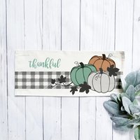 Jahreszeitenpanel Dankbar Kürbisse Ernte Erntedank Herbst von Pillow365