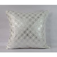 Silber Samt Kissenbezug Handgemachte Kissenbezug Mit Reißverschluss von PillowCrafts