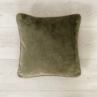 Kissenbezug Aus Armeegrünem Samt, Dunklem Moos Mit Dekorativem Seil, Jägergrüner Kissenbezug, 14x14, 20x20, 22x22, 24x24, 26x26 von PillowOasis