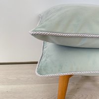 Mint Samt Kissenbezug, Dekorativer Seil 22x22, 14x14, 24x24, 26x26 von PillowOasis