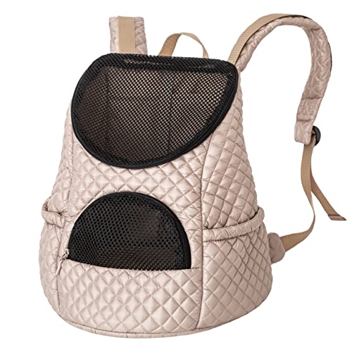 Katzentragetasche, Transportbox, geräumiger Hundetragetasche, Transport, Backpack, Rucksack, für Hunden oder Katzen, Reise, Beige, M: 39x35 cm von PillowPrim